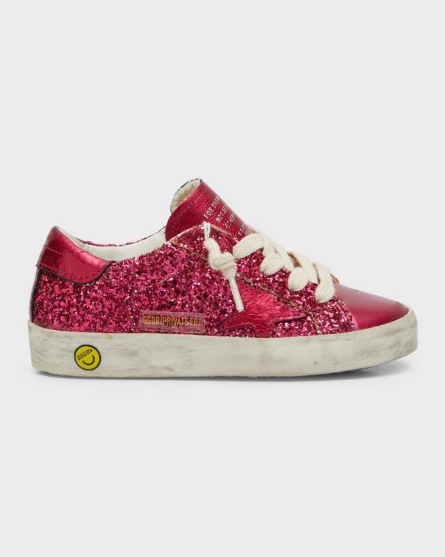 Girl's Superstar Glitter Low-Top Sneakers, Baby/Toddler